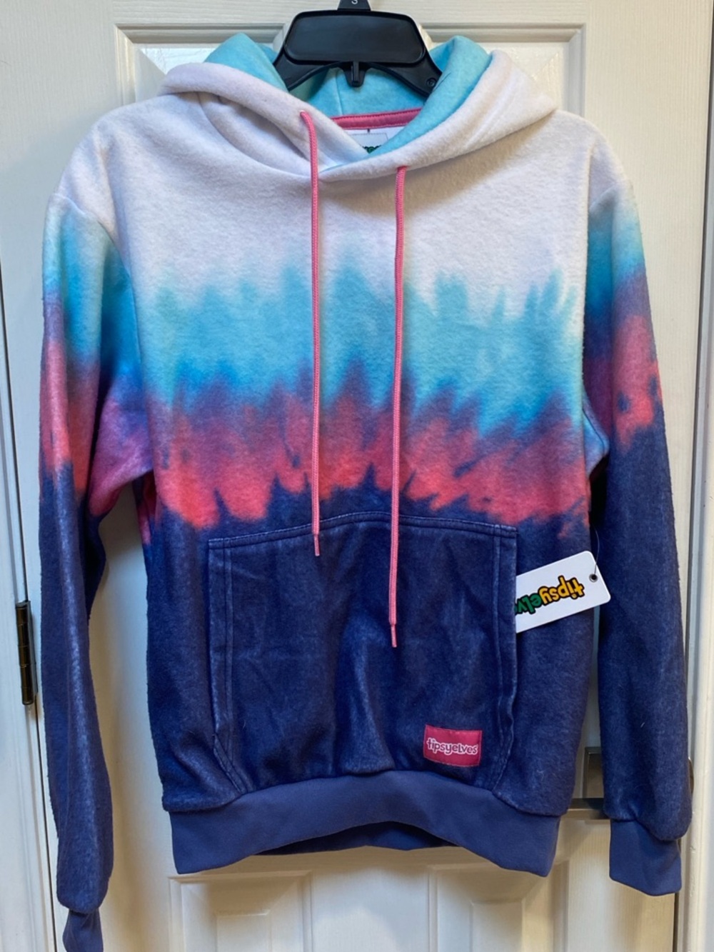 Tipsy Elves Unisex Men's Fleece Hoodie Tie-Dyed Gradient Sweatshirt NWT